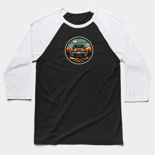 Jeep Wrangler JK Orange in Mountains Baseball T-Shirt
